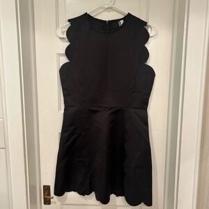 Glam Black Scalloped Dress